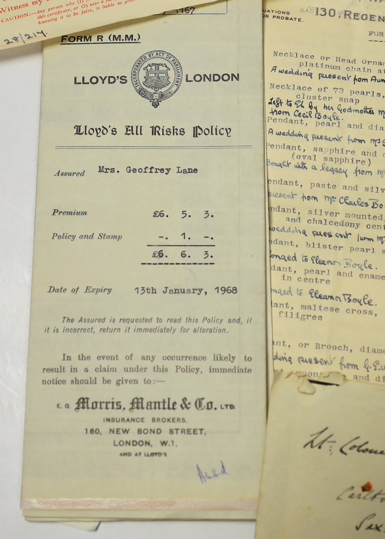 Churchill, Winston Leonard Spencer, (1874-1965) - A typed letter, addressed and signed in black ink, to Lt. Col. G.E.W. Lane: ‘’My dear Colonel Lane, In the pressure of events I have been unable to address myself to your